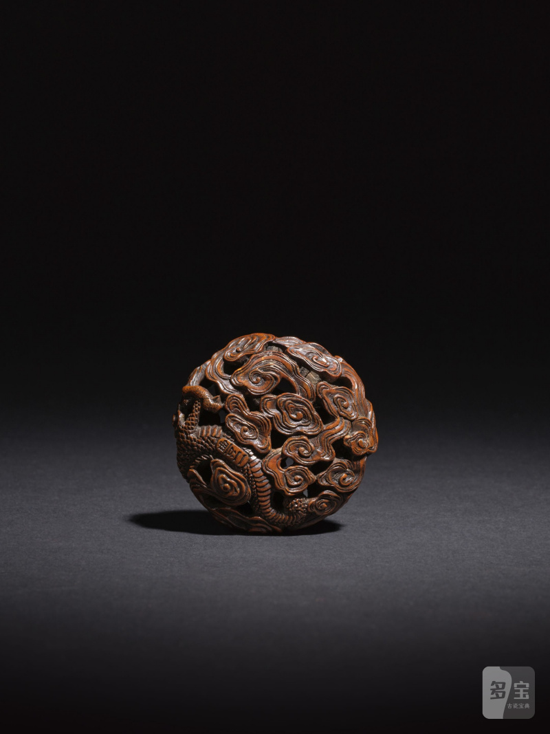 木彫饅頭根付 龍 銘「豊一」 19世紀 | MANJU NETSUKE EN BOIS REPRÉSENTANT UN DRAGON - 图3